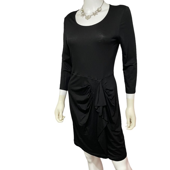 DKNY “little Black dress size small Donna Karan New York body Ruffle - Picture 4 of 5